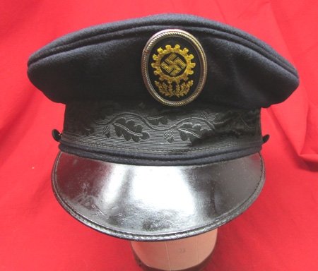 German WWII DAF Labor Front Enlisted Visor Hat, Restoration Project — image 2