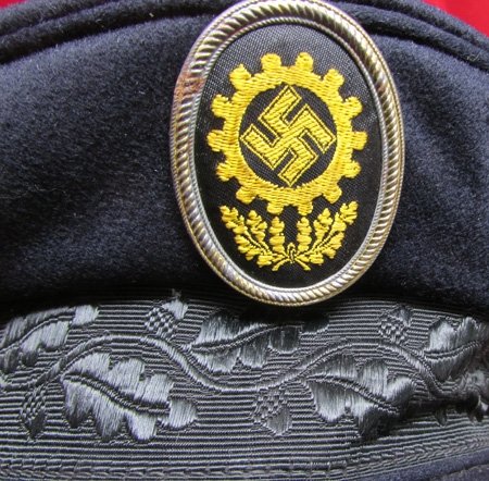 German WWII DAF Labor Front Enlisted Visor Hat, Restoration Project — image 3
