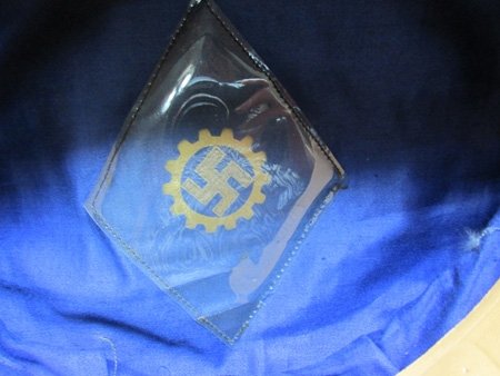 German WWII DAF Labor Front Enlisted Visor Hat, Restoration Project — image 5
