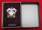 US WWII US Navy Officers Overseas Hat Insignia, Sterling, Original …