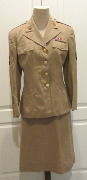 US WWII Woman's Summer Tropical WAC Khaki Uniform Set, Nurse, 7th Service Command — image 2