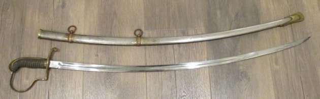 US Indian Wars Era, M1872 Artillery Officers Sword, German Blade, Horstmann Philadelphia — image 5