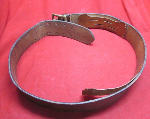 German WWII Heer/NSDAP Brown Leather Officers Belt — image 4