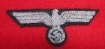 German WWII Army Officers Coat Eagle, Wire Embroidery