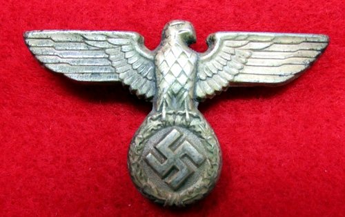 German WWII NSDAP Political Leader Hat Eagle, Silver Color — image 2