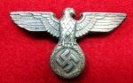 German WWII NSDAP Political Leader Hat Eagle, Silver Color