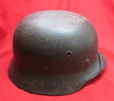 German WWII Army M1940 Steel Helmet, NS66, Identified — image 4