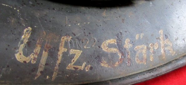 German WWII Army M1940 Steel Helmet, NS66, Identified — image 5