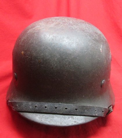 German WWII Army M1940 Steel Helmet, NS66, Identified — image 8