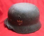 German WWII Army M1940 Steel Helmet, NS66, Identified