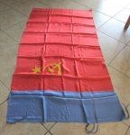 Russian Soviet Republic Silk Flag, 39 X 73