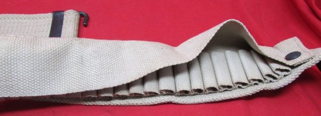 US Pre WWI US Navy Mills White Canvas Ammunition Belt, Krag, 40 Rounds — image 3