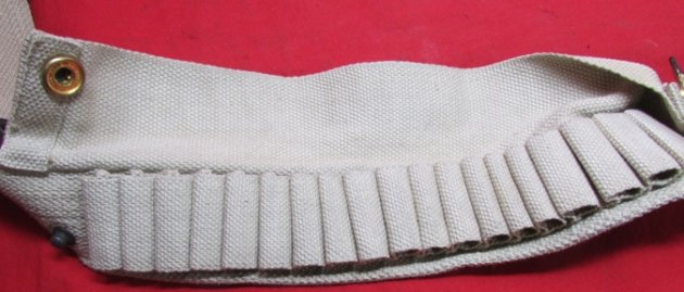 US Pre WWI US Navy Mills White Canvas Ammunition Belt, Krag, 40 Rounds — image 5