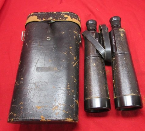 German WWII Binoculars & Case, Hensoldt Dialyt 10x — image 2