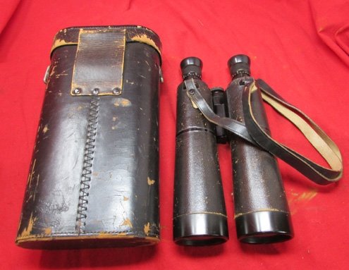 German WWII Binoculars & Case, Hensoldt Dialyt 10x — image 4