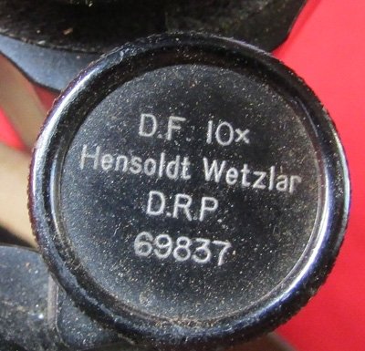 German WWII Binoculars & Case, Hensoldt Dialyt 10x — image 6