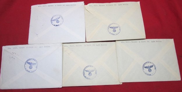 German WWII Feldpost Envelope & Letter Lot, Same Person, Luftwaffe HQ Trondheim Norway — image 3