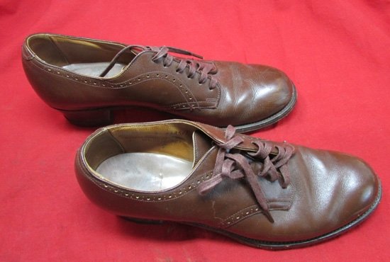 US WWII WAC, USMC, Leather Issue Shoes, Size 5 — image 2