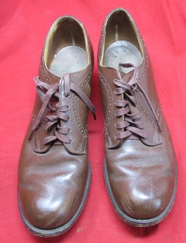 US WWII WAC, USMC, Leather Issue Shoes, Size 5 — image 3