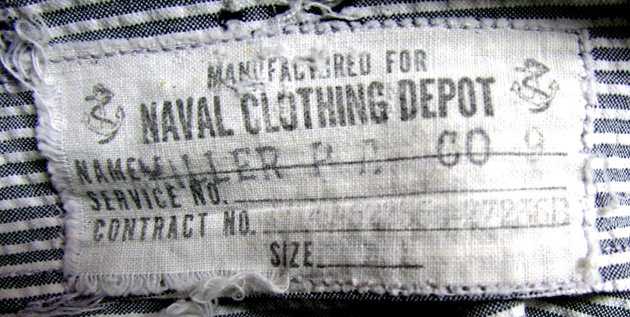 US WWII WAVES Seersucker Belted Dress Identified — image 6