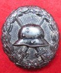 German WWI Wound Badge, Black, Hollow Back