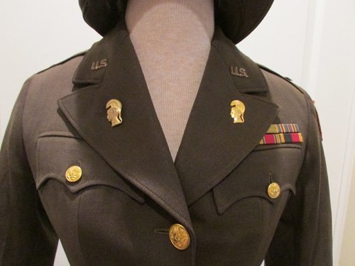 US WWII Women's Army WAC Officer Coat and Hobby Hat, Identified — image 3