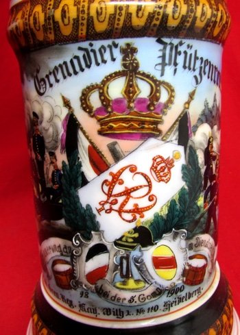 German Imperial Era, Regimental Beer Stein, 2nd Baden Grenadier Rgt, 1898-1900 — image 4