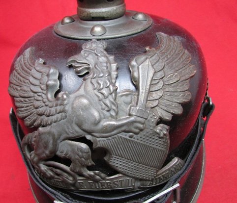 German WWI 111th Baden Infantry M1915 Enlisted Pickelhaube — image 3