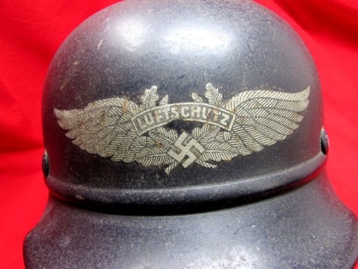 German WWII Luftschutz Combat M1940 Helmet, Quist 66 — image 3