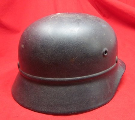 German WWII Luftschutz Combat M1940 Helmet, Quist 66 — image 4