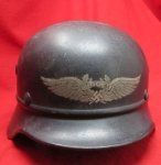 German WWII Luftschutz Combat M1940 Helmet, Quist 66