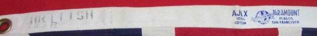 British Post WWII Era Cotton Union Jack, 23 x 35 Inches, US Mfg. — image 2