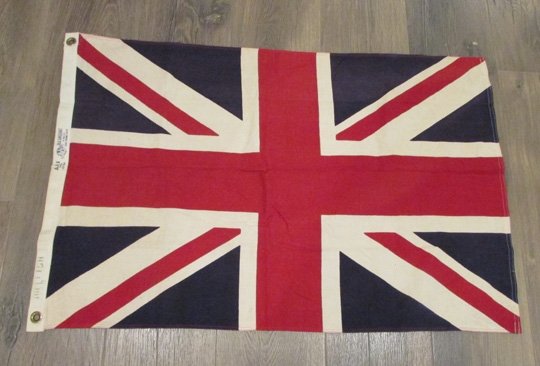 British Post WWII Era Cotton Union Jack, 23 x 35 Inches, US Mfg. — image 3