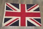 British Post WWII Era Cotton Union Jack, 23 x 35 …
