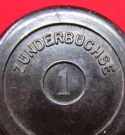 German WWII Bakelite Artillery Fuze Carrier, Brown Bakelite — image 2