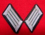 German WWII Heer Beamte Officer Collar Tabs, Black Secondary Color