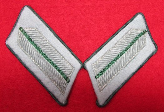 German WWII Heer Beamte Collar Tabs, Pair, Low Level Official — image 2
