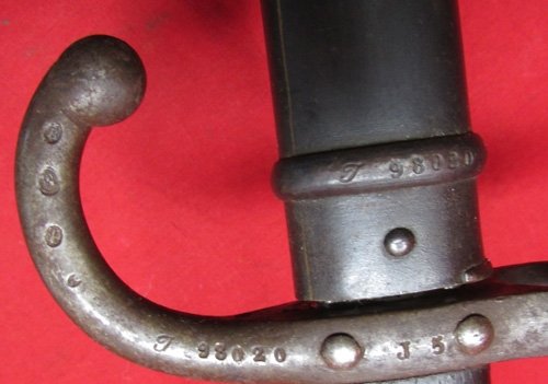 French M1874 Gras Bayonet, Matching Numbers, 1876 — image 3