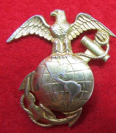 US WWII Era, USMC Sweetheart EGA Emblem, Gilded Sterling — image 2