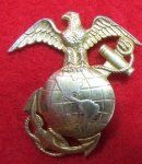 US WWII Era, USMC Sweetheart EGA Emblem, Gilded Sterling