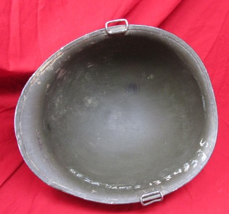 US WWII Swivel Bale Steel Helmet, Named — image 3