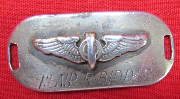 US WWII USAAF Crash Bracelet, Named, Bombardier — image 2
