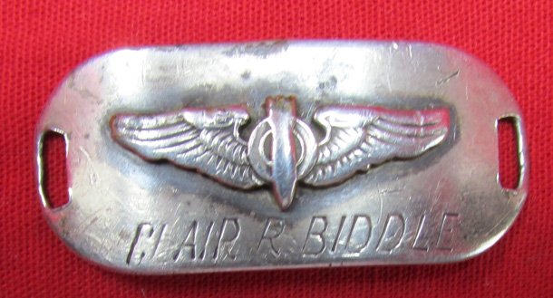 US WWII USAAF Crash Bracelet, Named, Bombardier — image 3