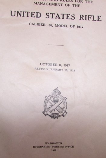 US WWI Rifle Manual, Description & Rules for the Management of The United States Rifle, Model of 1917 — image 3