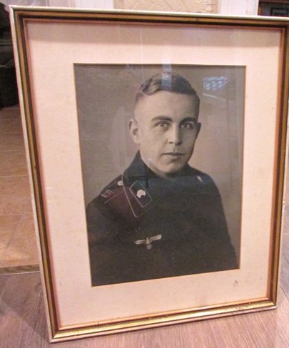 German WWII Panzer Soldier Portrait in Large Frame — image 2