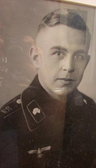 German WWII Panzer Soldier Portrait in Large Frame — image 3