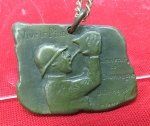 French WWI Patriotic Bronze Medallion, Champagne 1918