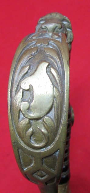 German Reichsheer Era, Artillery Officer Lionhead Sword, Alcoso Mfg — image 6