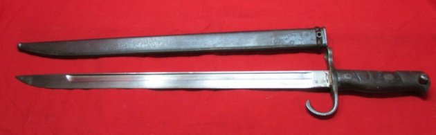 Japanese Pre-WWII Type 30 Bayonet & Scabbard, Tokyo Arsenal, Numbered Tang — image 6