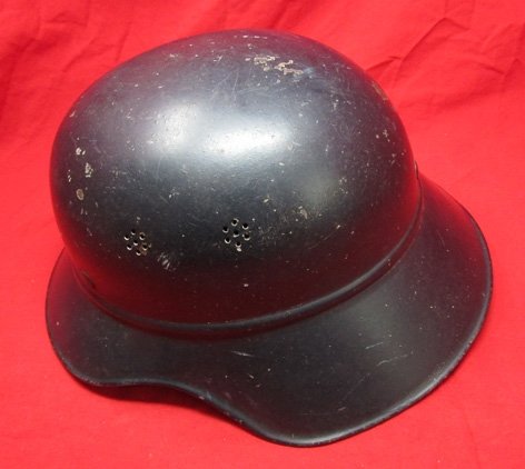 German WWII Luftschutz Gladiator Helmet, Liner and Chinstrap — image 7